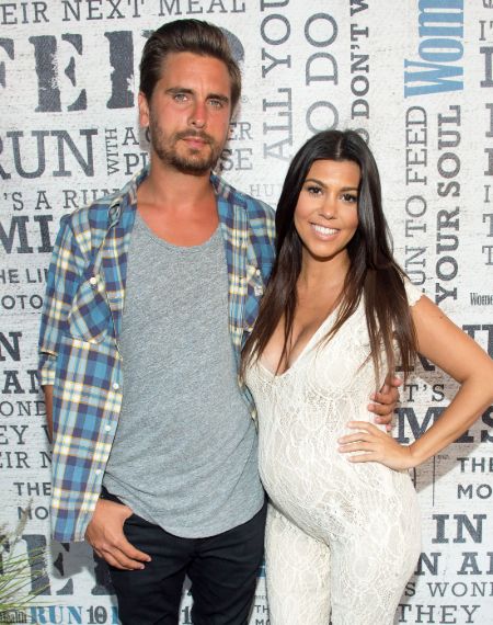 Scott Disick poses a picture with ex-partner Kourtney Kardashian.